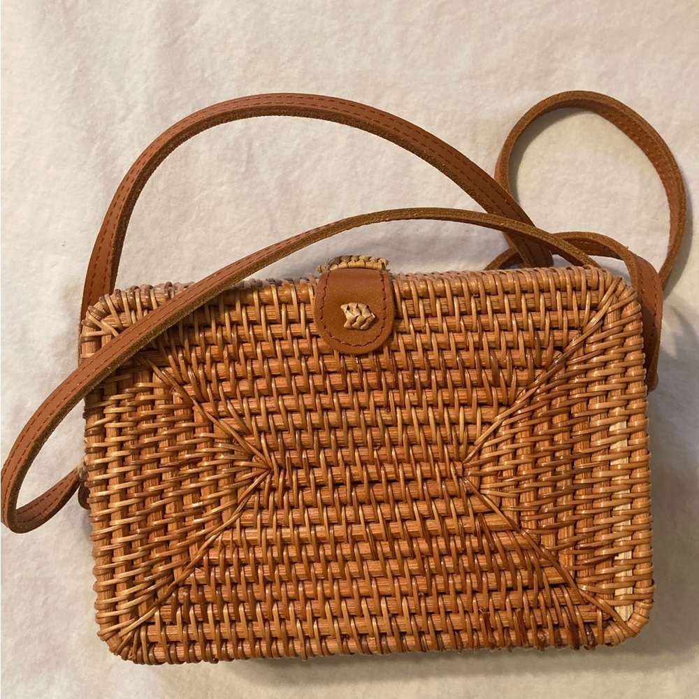 Rattan Crossbody Bag